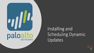 Installing and Scheduling dynamic updates in Palo Alto