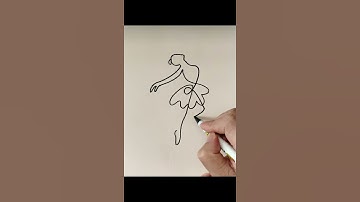One line drawing Women Ballerina