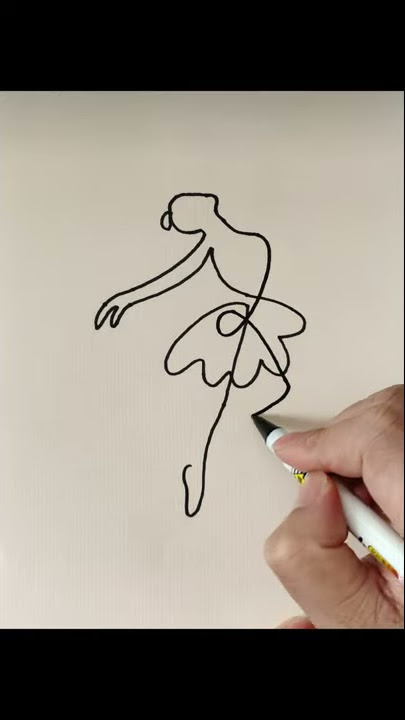 One line drawing Women Ballerina