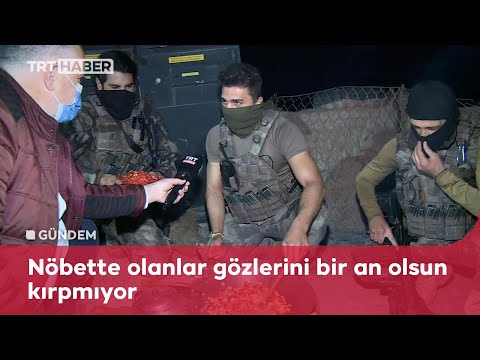 TRT Haber ekipleri, sınırın sıfır noktasında polislerle sahur yaptı