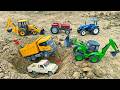 Mud Loaded TATA Truck Pickup Accident Pulling Out JCB 5CX | JCB Loading Video | JCB Tractor Cartoon