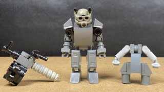 How to build a Lego Power Armor with jetpack   minigun from Fallout