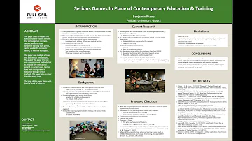 Benjamin Rivera | Serious Games in Place of Contemporary Education and Training