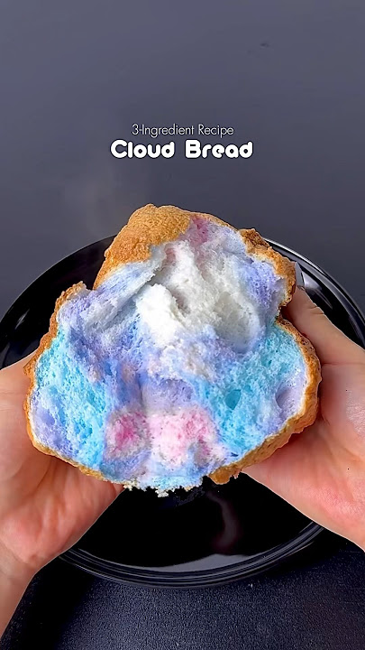 3 Ingredient Cloud Bread Recipe☁️🌈 #shorts