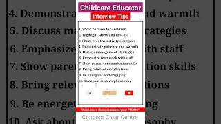 Childcare Educator Job Interview Tips | Interview Tips for Childcare Educator Job