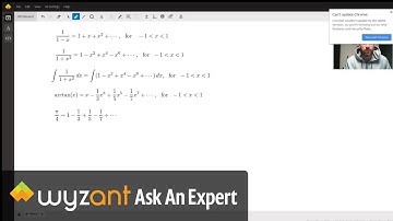 In this video we derive a series for the arctan(x) using the geometric series.