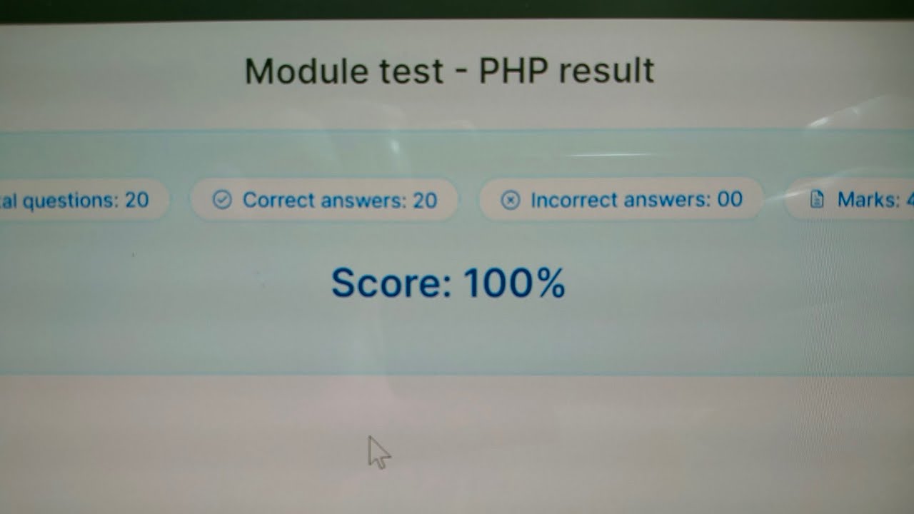 PHP || MODULE 5 ||WEB DEVELOPMENT INTERNSHALA || ANSWERKEY - YouTube