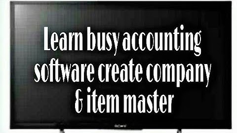 Learn busy accounting software in hindi