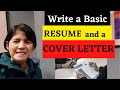 How to write a resume and a cover letter