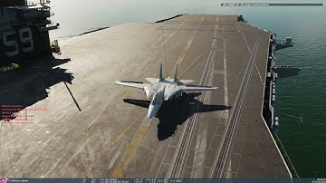 DCS World F-14 carrier landing practice