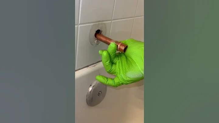 New tub spout installation #plumber #plumbing #bathtub #diy #howto #asmr #shorts