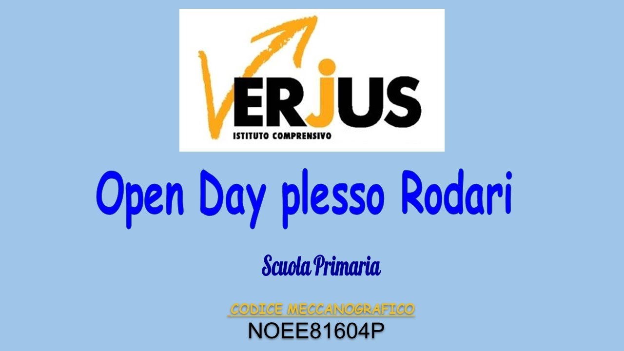 Open day Rodari 2021/2022