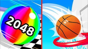Ball Run 2048 Vs Bounce Dunk Max All Level Android iOS Gameplay