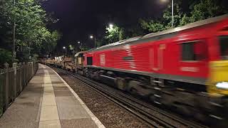 DB Cargo 66126 working 6N01 Eastleigh East Yard to Faygate passing Ifield 