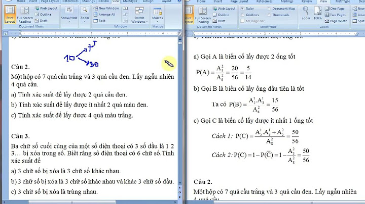 Các dạng bài tập xác suất thống kê đại học