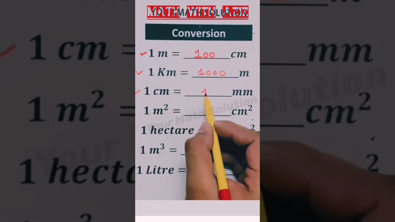Conversion M To Cm And Youtubeshorts Foryou Ytshorts Mathshorts Maths Viralmath
