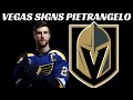 Alex Pietrangelo Signs with Vegas Golden Knights