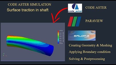 Shaft surface traction static analysis using code aster|salome meca tutorial|paraview tutor|tut-41