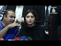Uzma khans first press conference after attack by malik riaz daughters