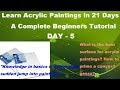 HOW TO PREPARE YOUR CANVAS TO PAINT with Acrylics I Learn easy acrylic paintings in 21 days I #DAY-5
