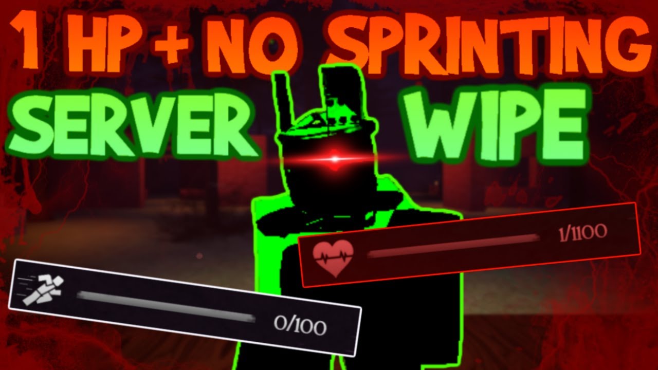SERVER WIPING WITH 1 HP and NO SPRINTING (Forsaken Roblox)