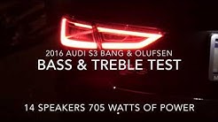 Audi S3 Bang & Olufsen Bass/Treble test!! (Epic Sound!) 