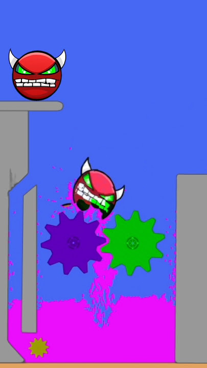 Geometry Dash vs Shredder machine GD 7 #gd #animation