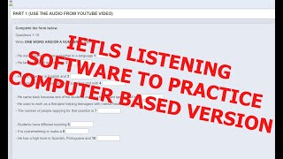 IETLS LISTENING REAL TEST WITH ANSWERS. REAL SOFTWARE TO COMPUTER-BASED IELTS. TEST 08.01.2020 screenshot 2
