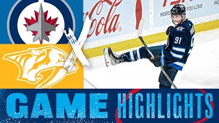 Winnipeg Jets vs. Nashville Predators  Game Highlights