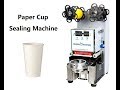 Paper cup sealer machine how to seal with adapter ring 90mm sealing machine paper container