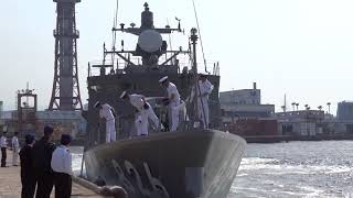 海上自衛隊 福岡博多港　ミサイル艇　出港失敗
