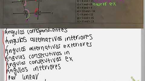 Spanish Version: Parallel Lines and Transversals Study Guide #8