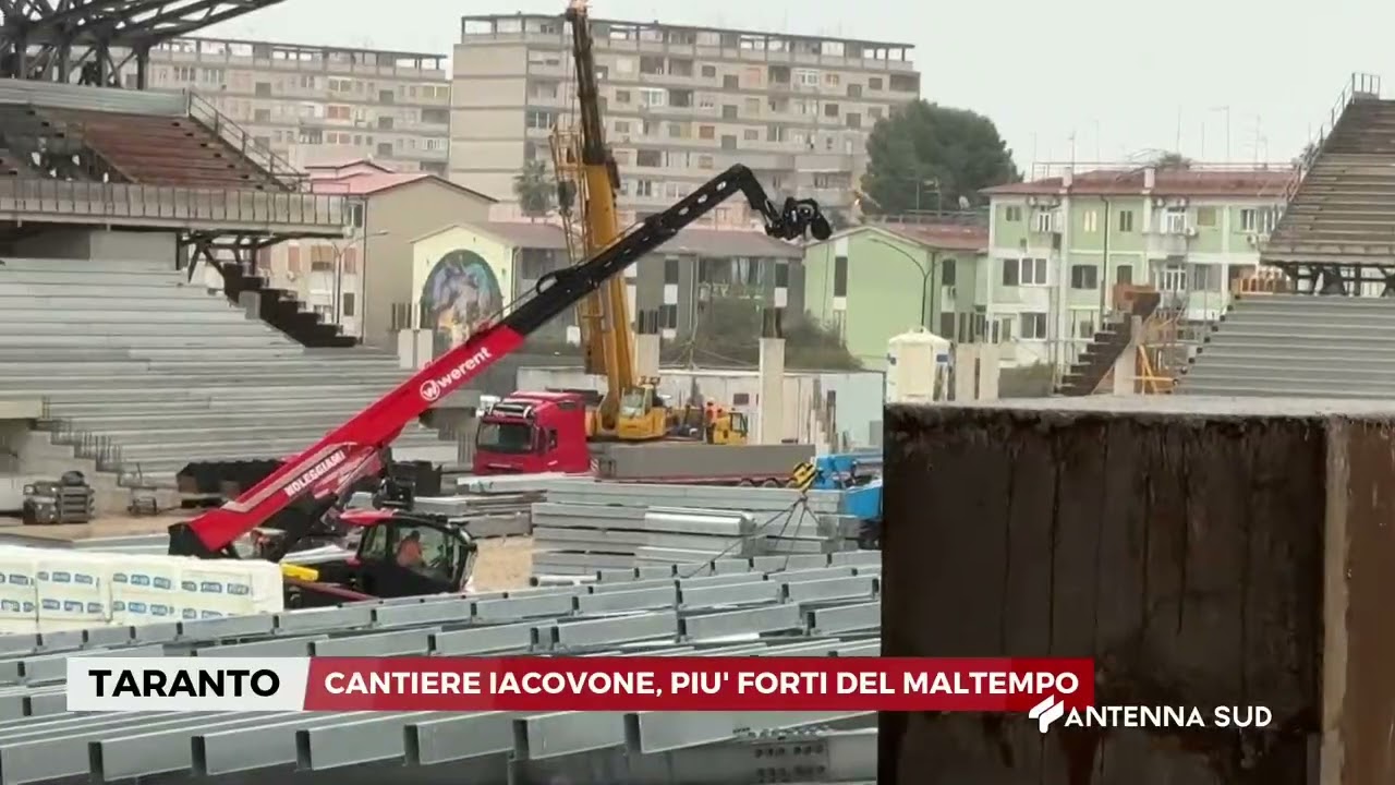 18 FEBBRAIO 2026   TARANTO; CANTIERE IACOVONE, PIU' FORTI DEL MALTEMPO