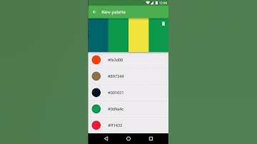 Camera color picker: palette creation