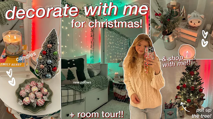 CHRISTMAS ROOM MAKEOVER: decorate & shop with me!!...