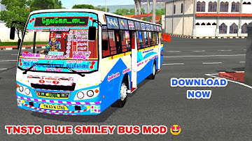 🎀🤩New Tnstc Blue Smiley Face Bus mod 💯 Released for bus simulator indonesia