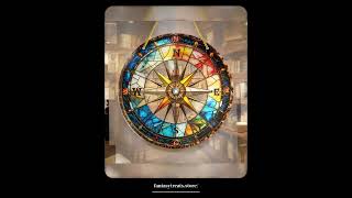 9" Compass Rose Suncatcher Faux Stained Glass Nautical Acrylic Window Decor