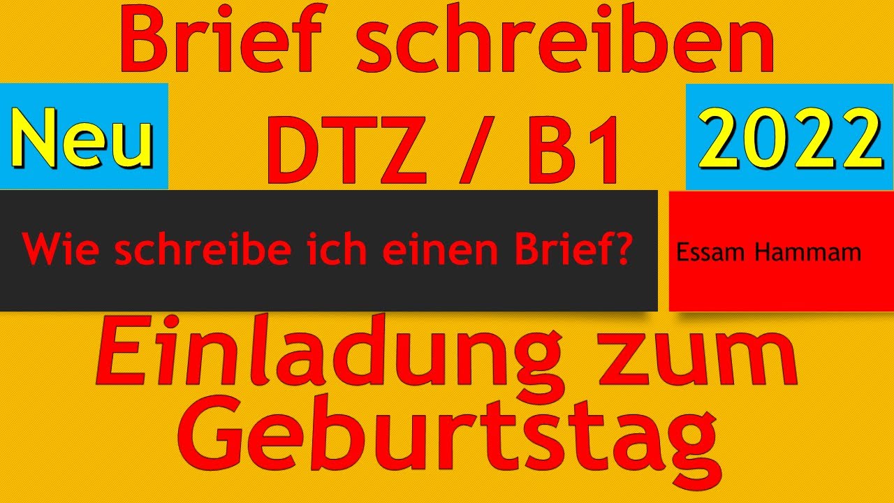 Brief Schreiben Einladung Geburtstag B1 Pdf www.youtube.com