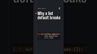 Python Mutable Default Argument Trap: Why items=[] Is Shared #shorts