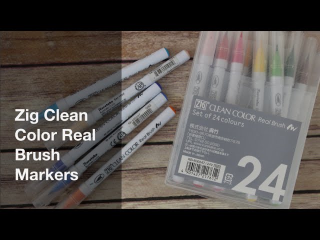 ZIG Clean Color Real Brush Marker, Set of 6