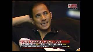 2008 Guinness Tour   - Dennis Orcollo vs Lian Han Toh  Part 2 of 2