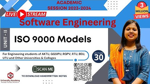 SE30: ISO 9000 Models in Software Engineering | ISO 9000 Quality Standards| ISO 9000 Series