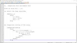 Full DSA 05-02 Sorting Algorithms: Comparison Sort and Bubble Sort Update