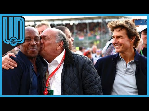 La reacción de Tom Cruise al ver el festejo del papá de Checo Pérez