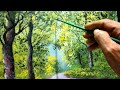 Cara melukis pemandangan hutan