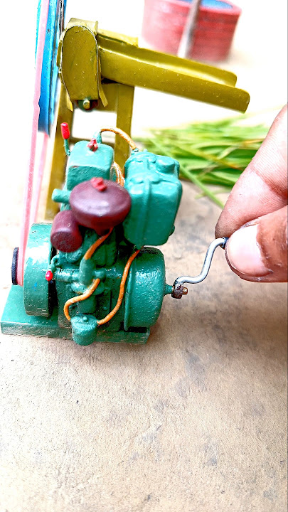 Smallest Diesel Engine and Cow Fodder Cutting Machine Project