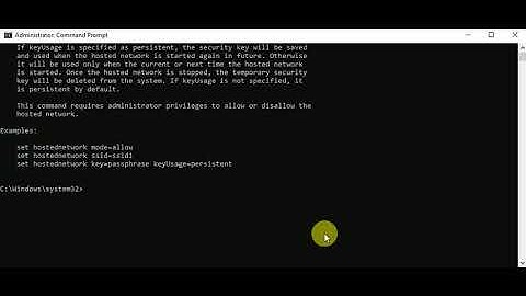 TO CREATE A WIRELESS HOSTED NETWORK using CMD command prompt