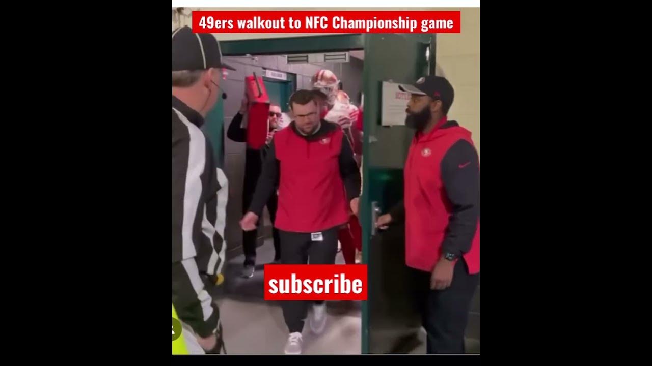 49ers walkout locker room to NFC Championship game YouTube