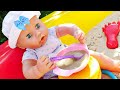 Кукла Беби Анабель гуляет и играет в Песочнице! Мультики для детей с Baby Born. Видео игры одевалки
