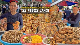 35Pesos lang ang 'CHICHARON BULAKLAK na SISIG may JAVA RICE pa!' | BLOCKBUSTER na KANTO STYLE SISIG!